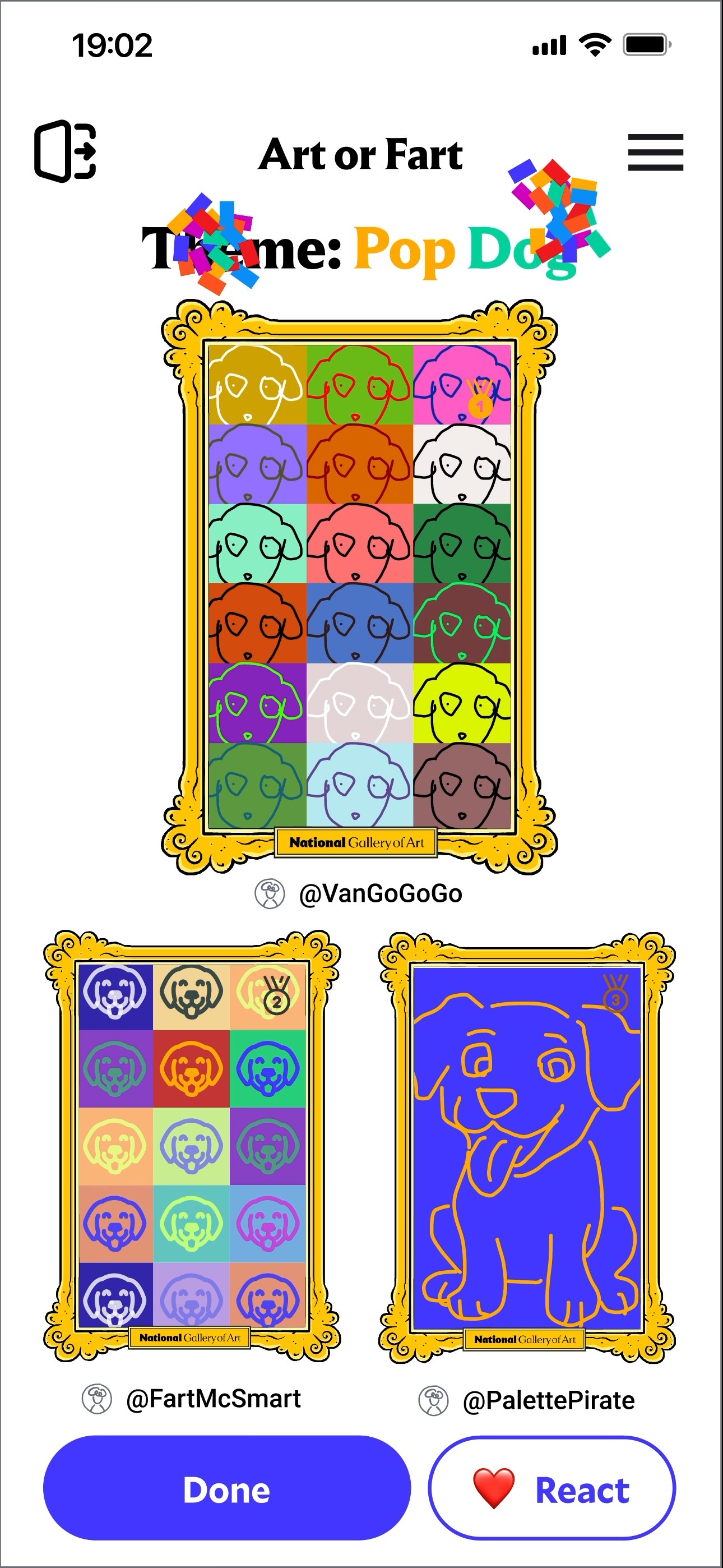 The Hall of Fame with the winning drawing