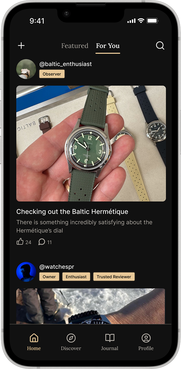 ORA home feed: For You posts from collectors