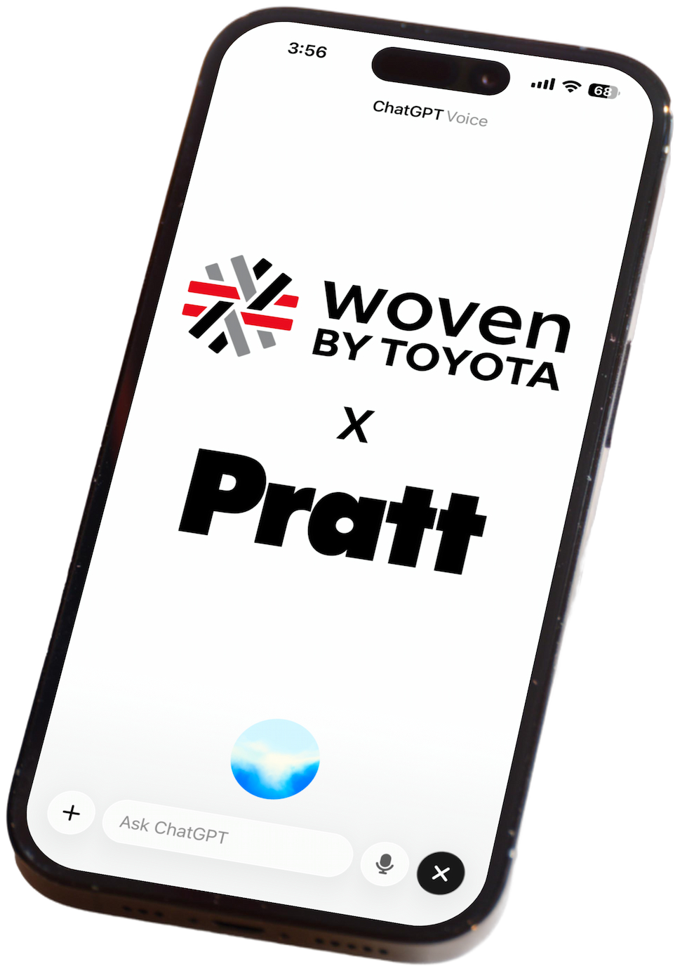Woven x Pratt diary tool on a phone