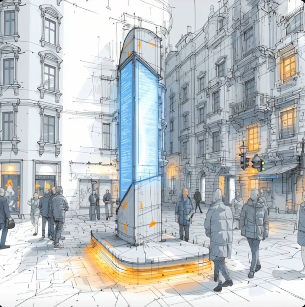 Concept of the street pillar